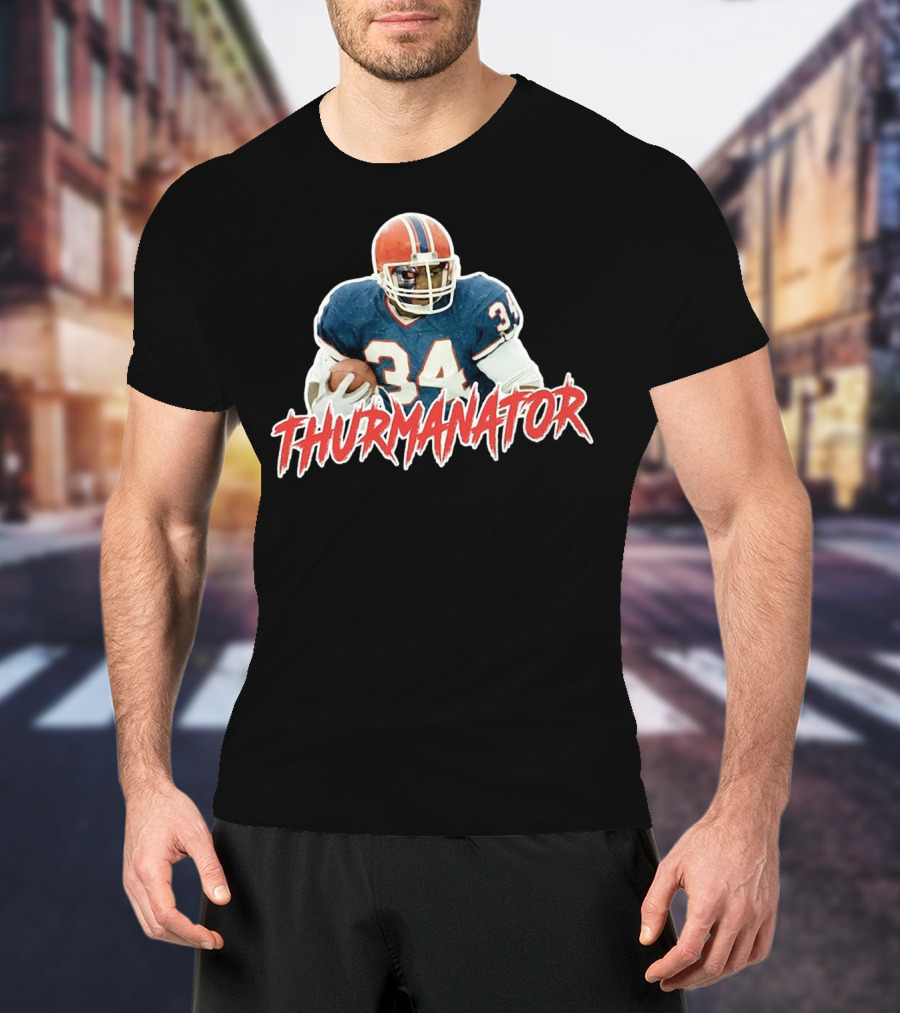 Thurmanator 34 Vintage Football Jersey Memorabilia T-Shirt