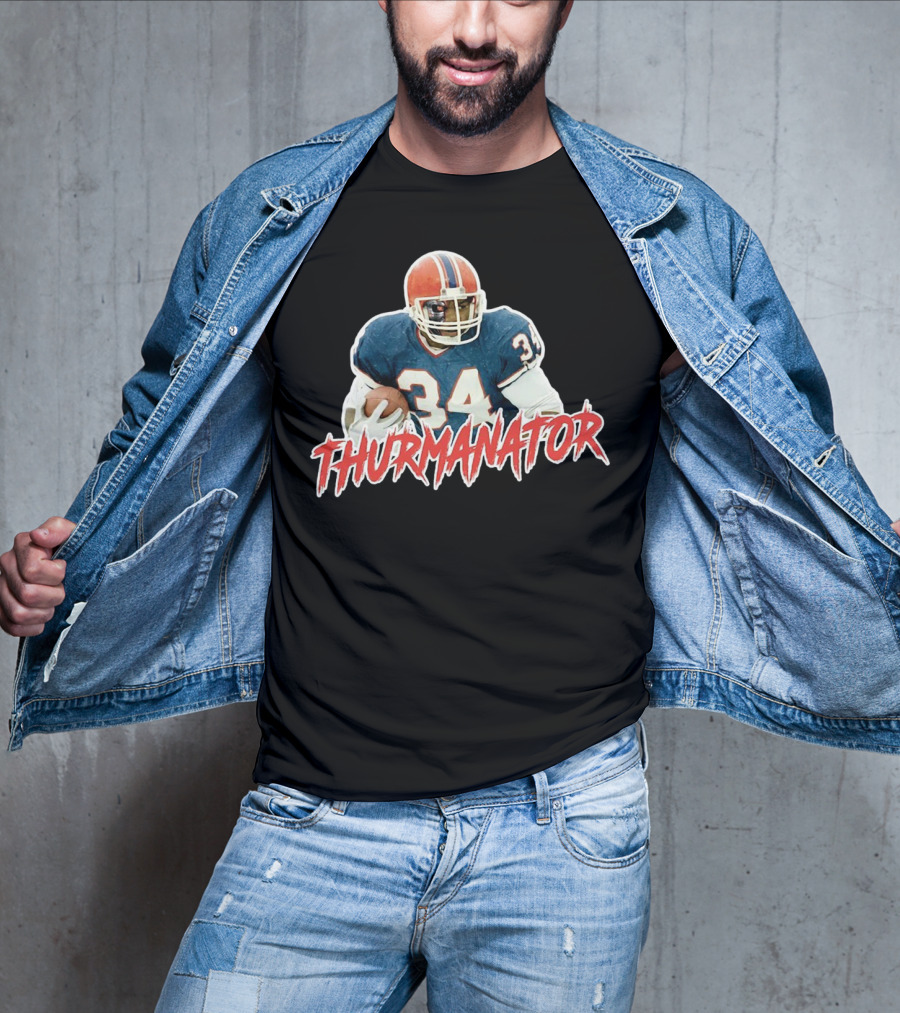 Thurmanator 34 Vintage Football Jersey Memorabilia T-Shirt