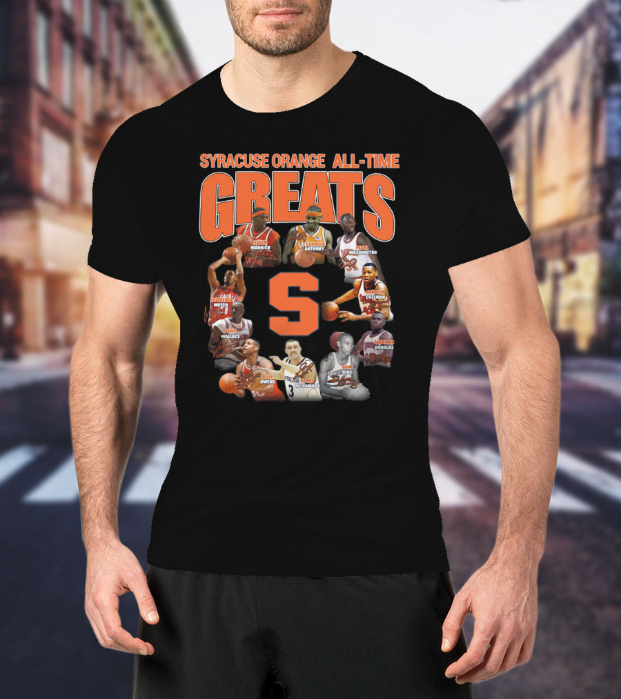 Syracuse Orange All-Time Greats Basketball Legends Featuring Carmelo Anthony And Pearl Washington T-Shirt