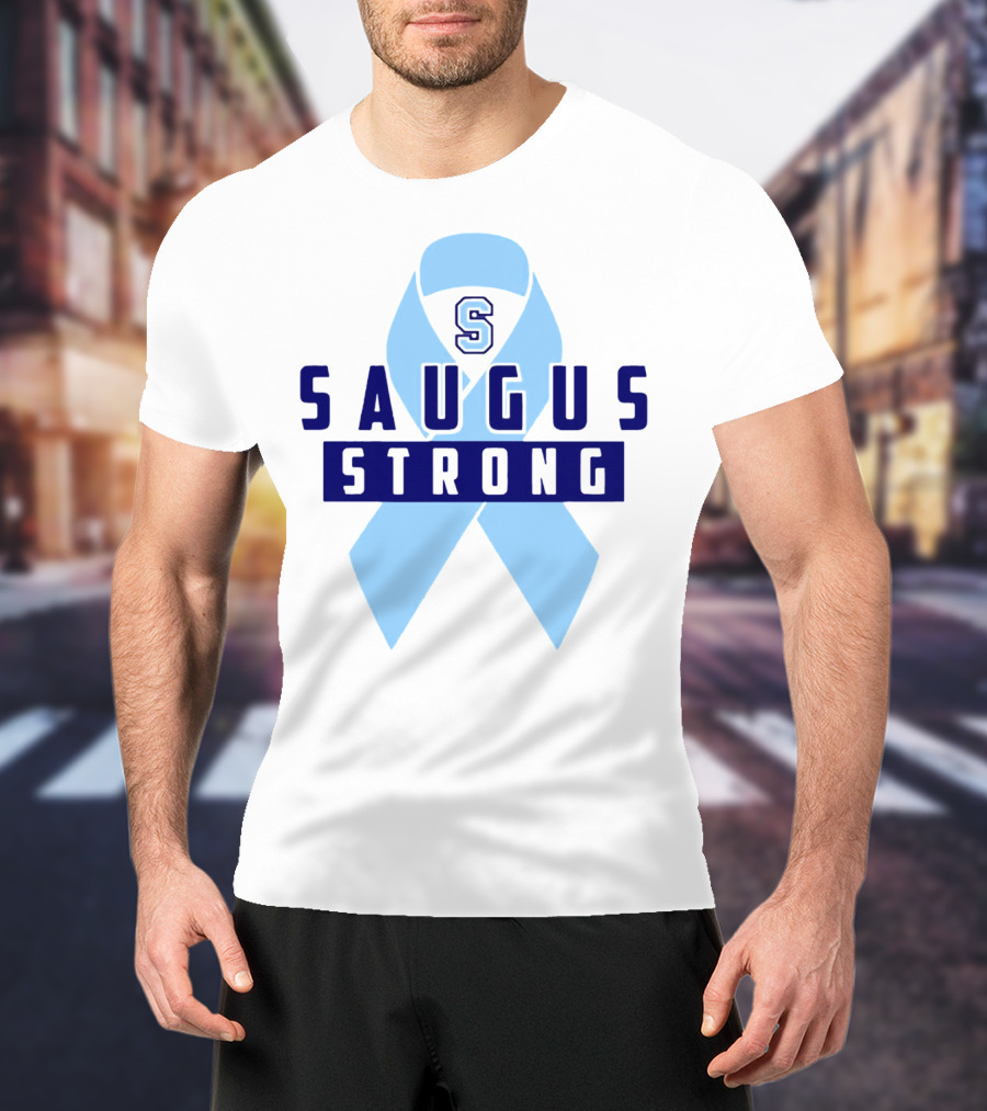Saugus Strong Blue Ribbon S T-Shirt