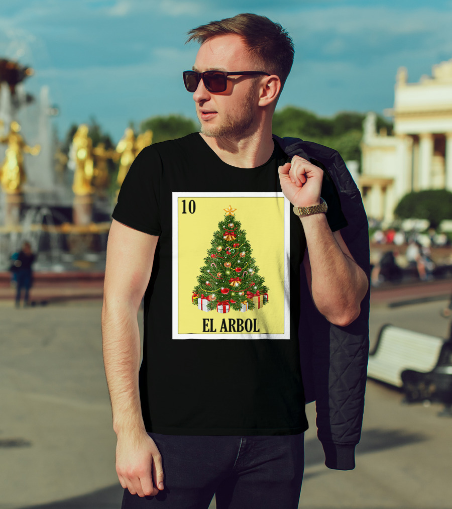 El Arbol Christmas Navidad Lotería Card 10 T-Shirt