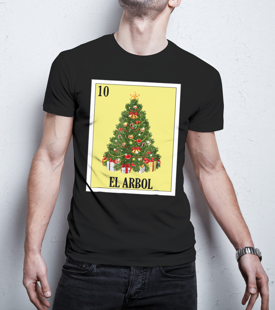 El Arbol Christmas Navidad Lotería Card 10 T-Shirt