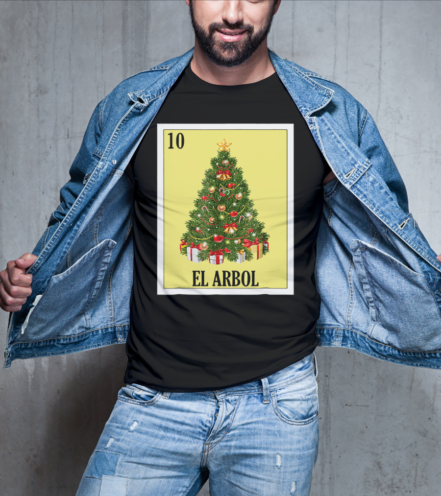 El Arbol Christmas Navidad Lotería Card 10 T-Shirt