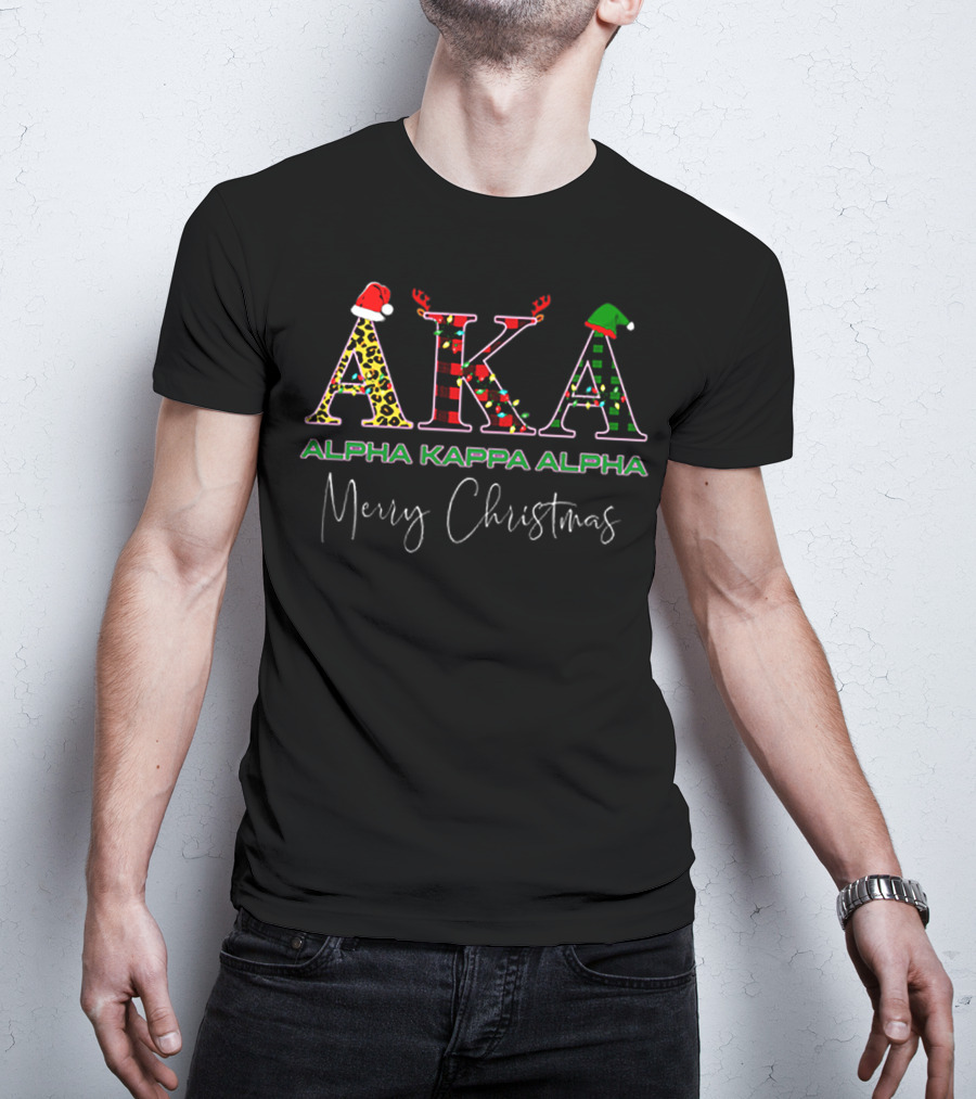 AKA Alpha Kappa Alpha Merry Christmas Holiday T-Shirt
