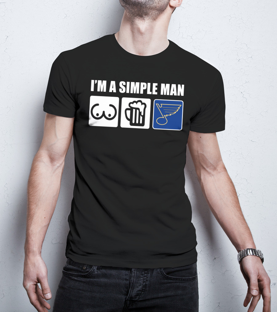 I'm A Simple Man Beer Blue T-Shirt