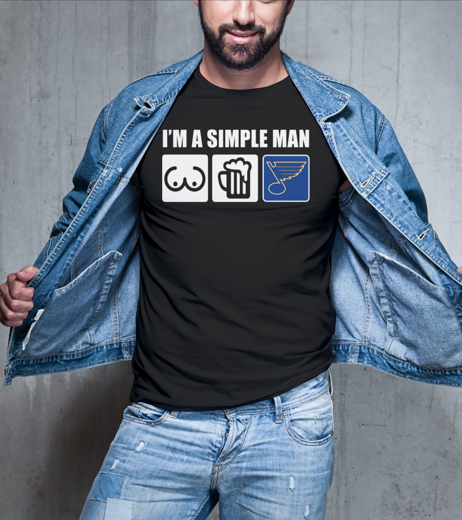I'm A Simple Man Beer Blue T-Shirt