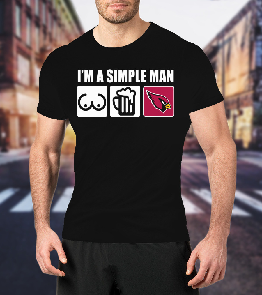 I'm A Simple Man Cardinals Iconic Symbols T-Shirt