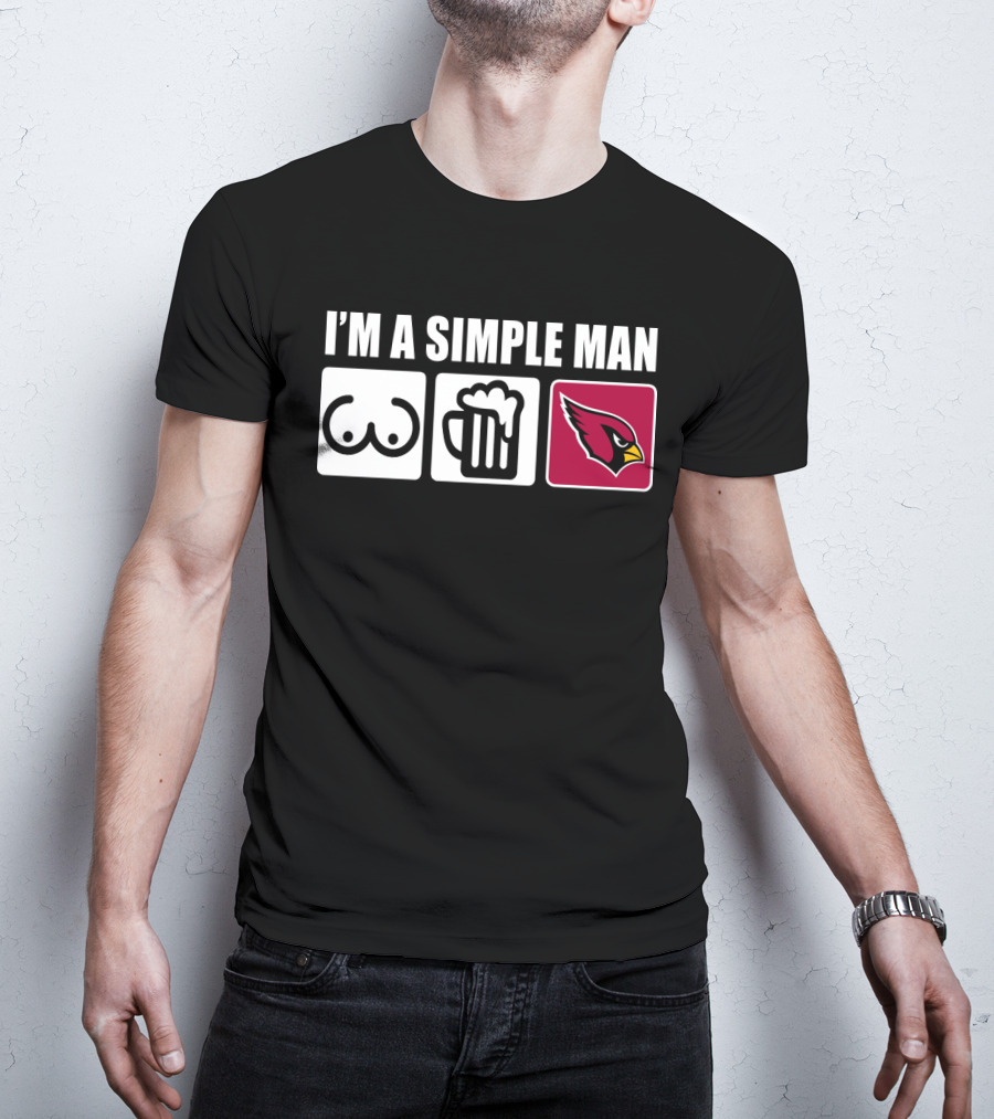 I'm A Simple Man Cardinals Iconic Symbols T-Shirt