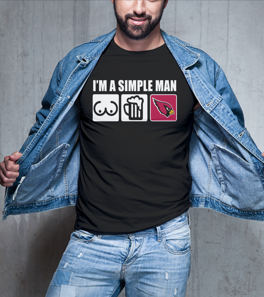 I'm A Simple Man Cardinals Iconic Symbols T-Shirt