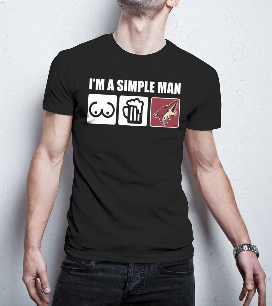 I'm A Simple Man Coyotes Beer Hockey Fan T-Shirt
