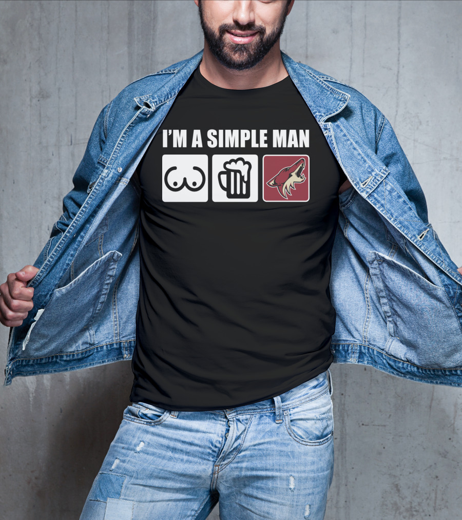 I'm A Simple Man Coyotes Beer Hockey Fan T-Shirt
