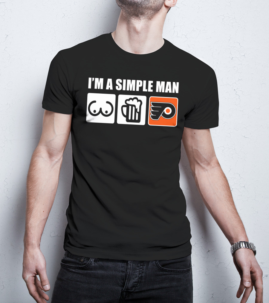I'm A Simple Man Beer Philadelphia Flyers T-Shirt