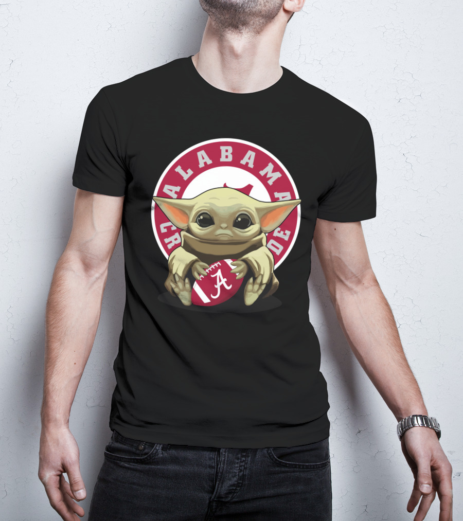 Yoda Baby Alabama Crimson Tide Football T-Shirt
