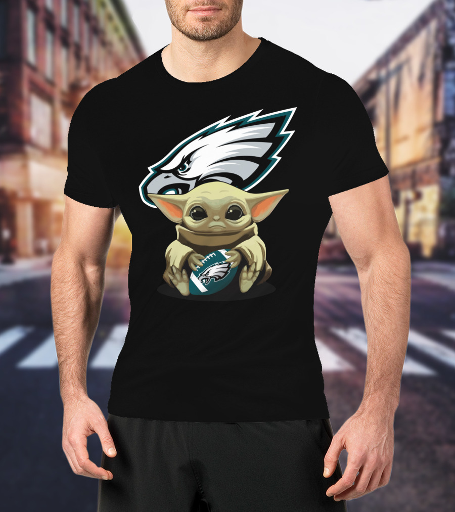 Yoda Baby Philadelphia Eagles Football Fan T-Shirt