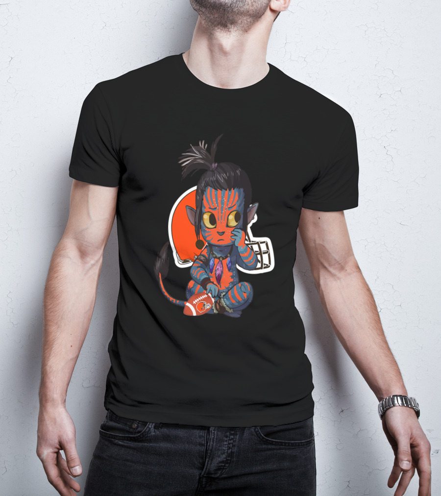 Avatar Browns Alien Creature With Football And Helmet T-Shirt
