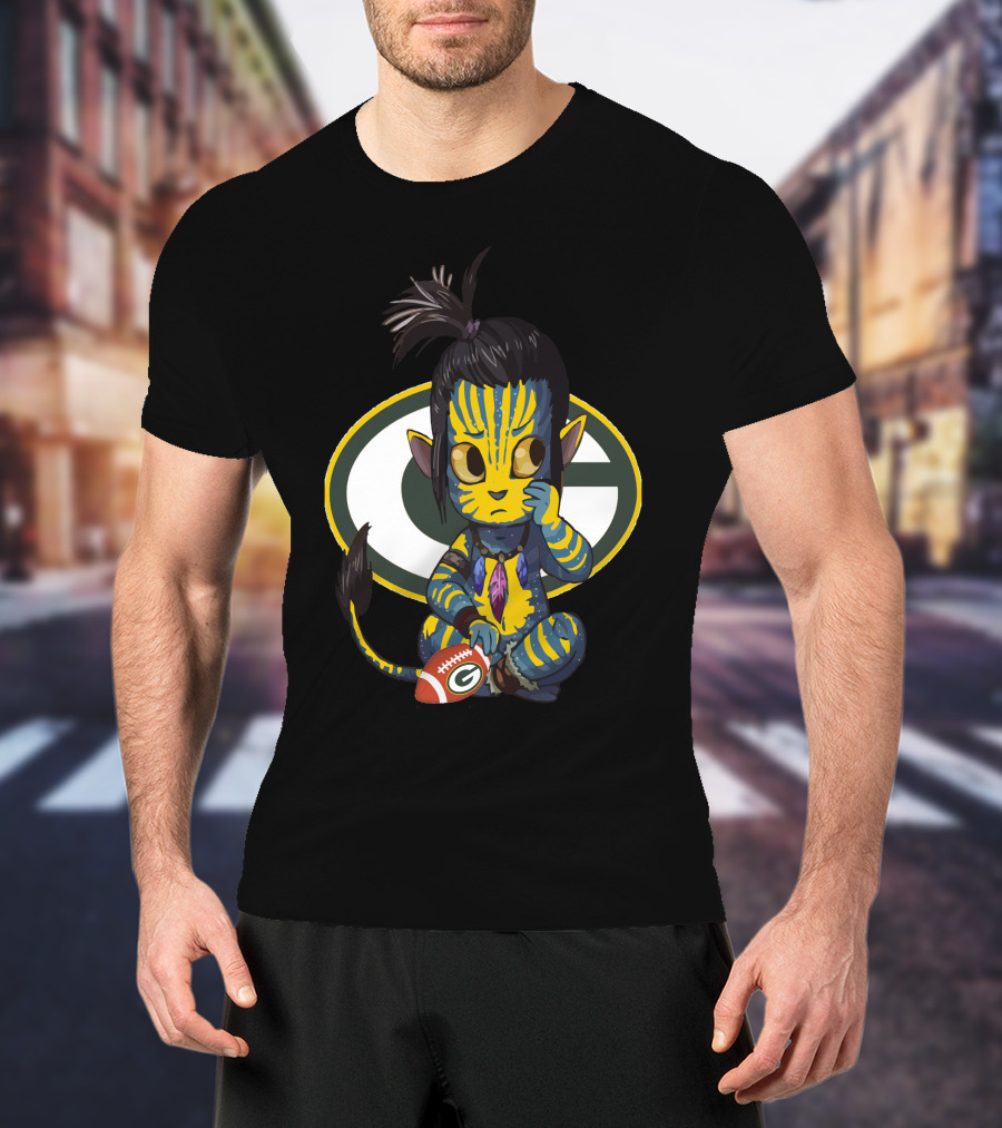 Avatar Packers Cute Football Character With Green Bay T-Shirt