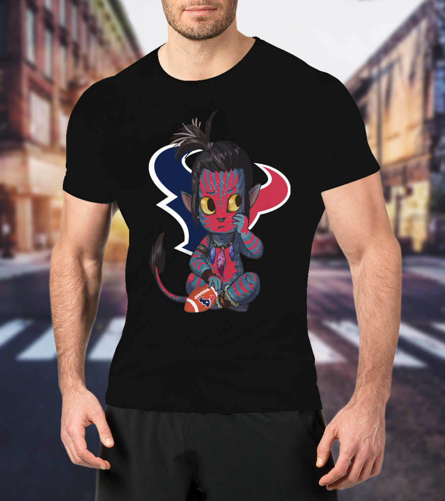AVATAR TEXANS Houston Football Na'vi Crossover Character T-Shirt