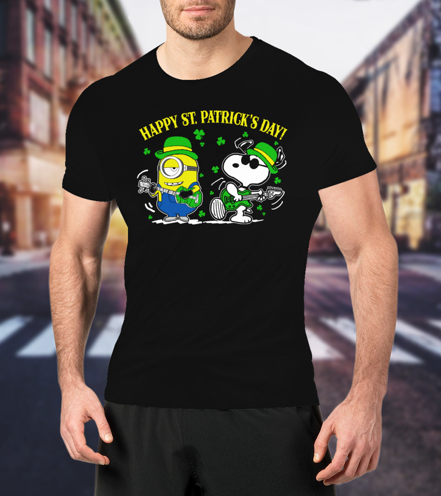 Happy St. Patrick's Day Snoopy Minion Party T-Shirt