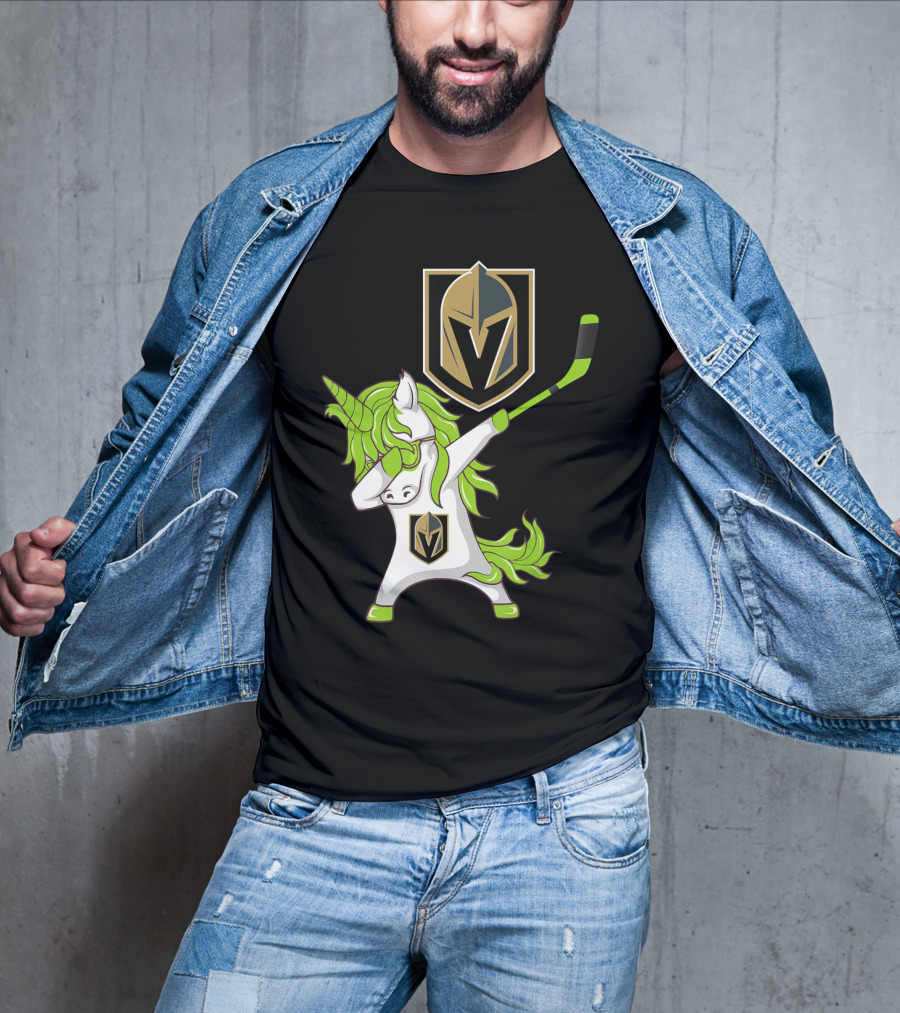 St Patrick Day Dabbing Unicorn Vegas Golden Knights Hockey T-Shirt