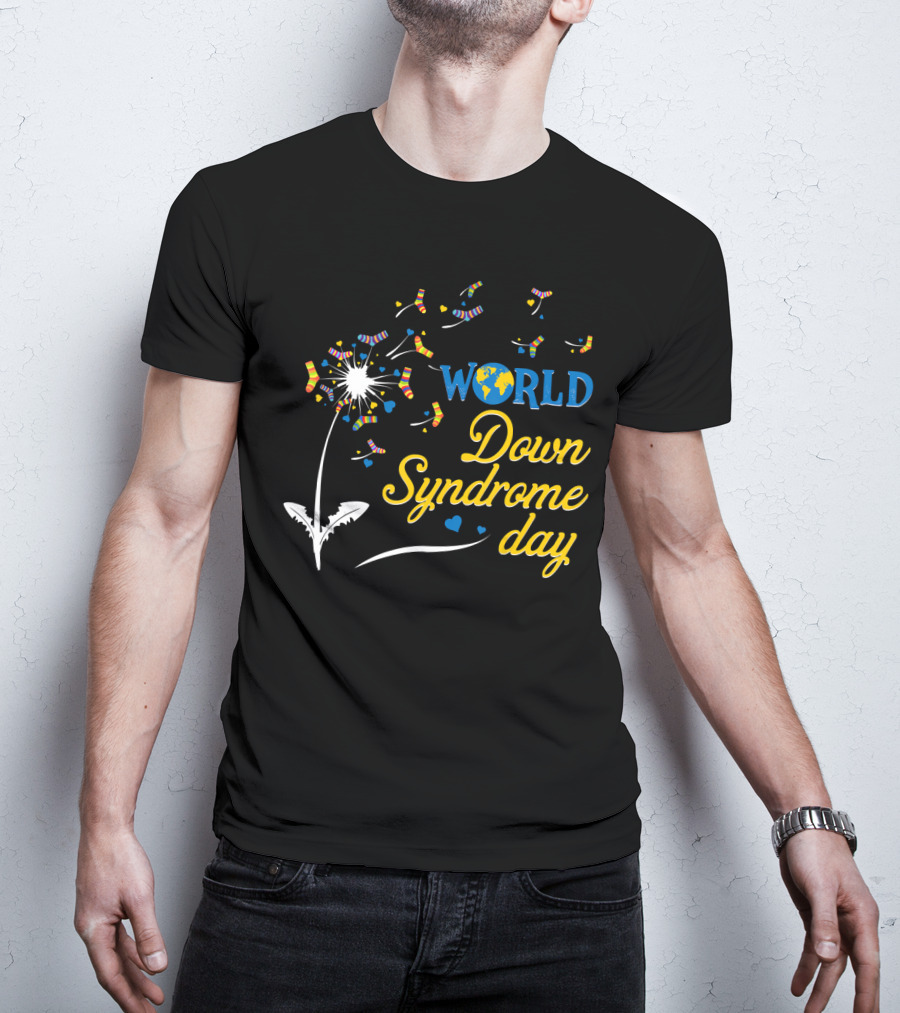 World Down Syndrome Day Dandelion Socks T-Shirt
