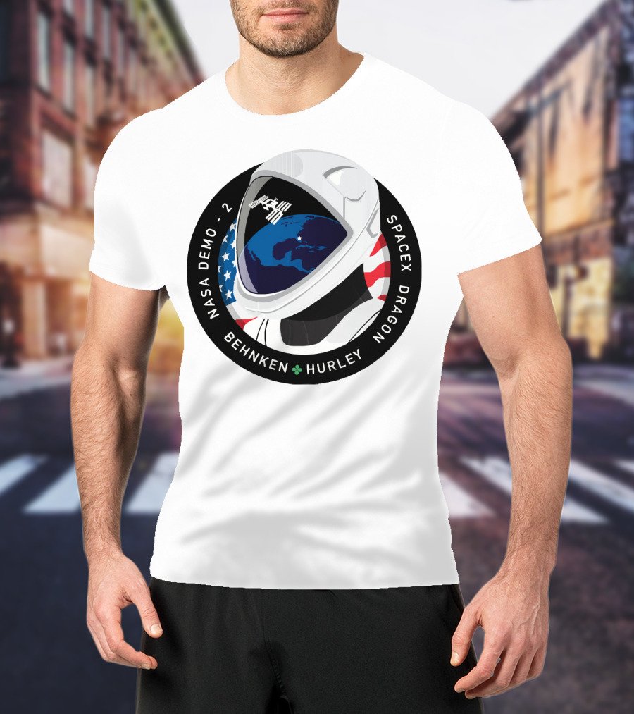 NASA Demo-2 SpaceX Dragon Behnken Hurley Patch T-Shirt