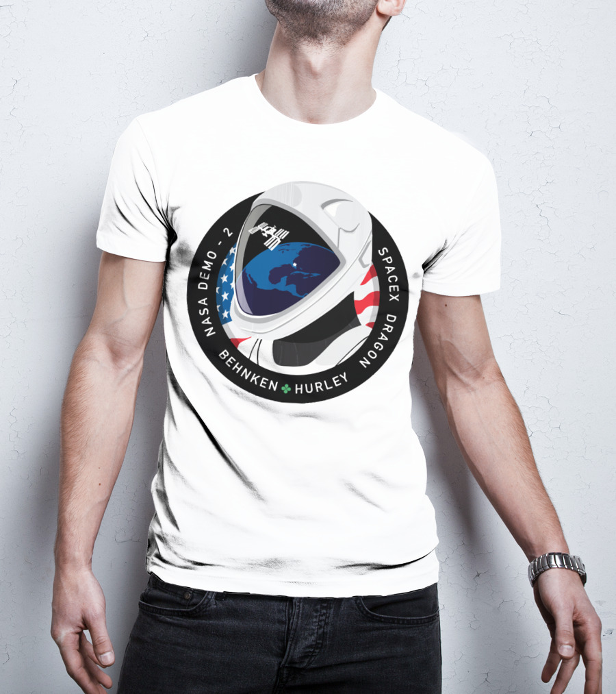 NASA Demo-2 SpaceX Dragon Behnken Hurley Patch T-Shirt