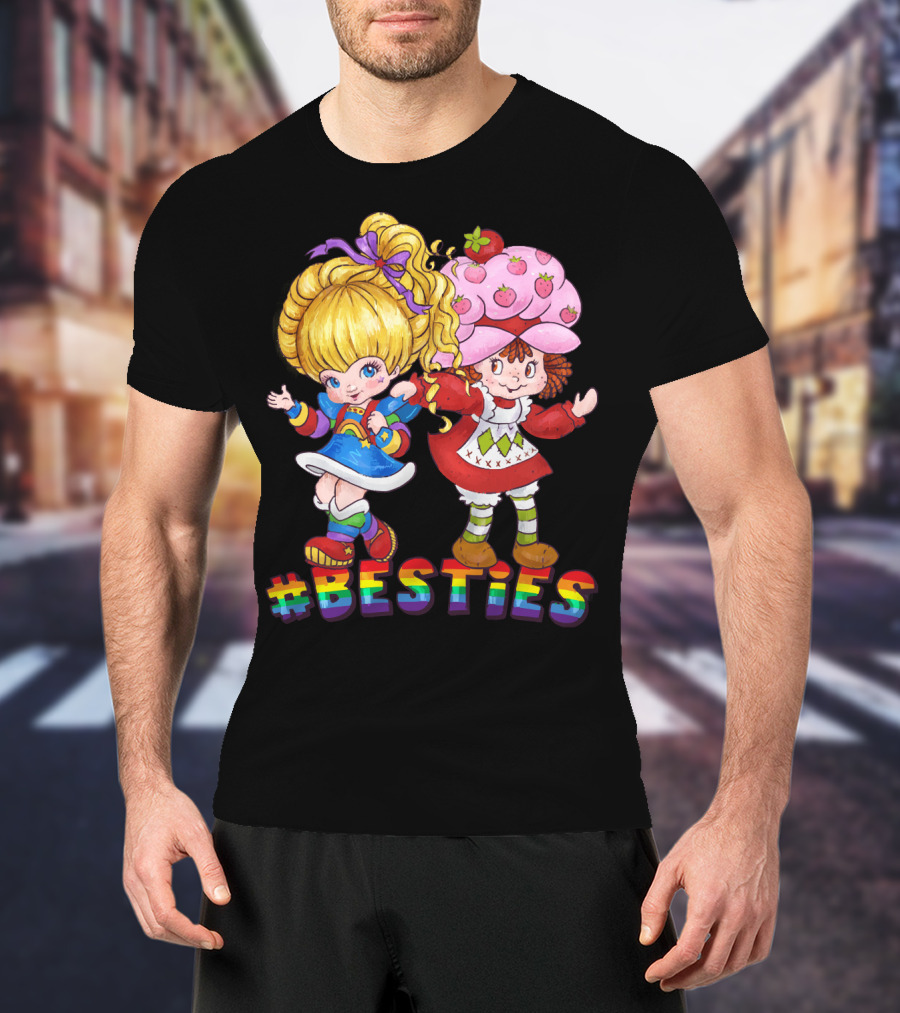BESTIES Rainbow Brite Strawberry Shortcake T-Shirt