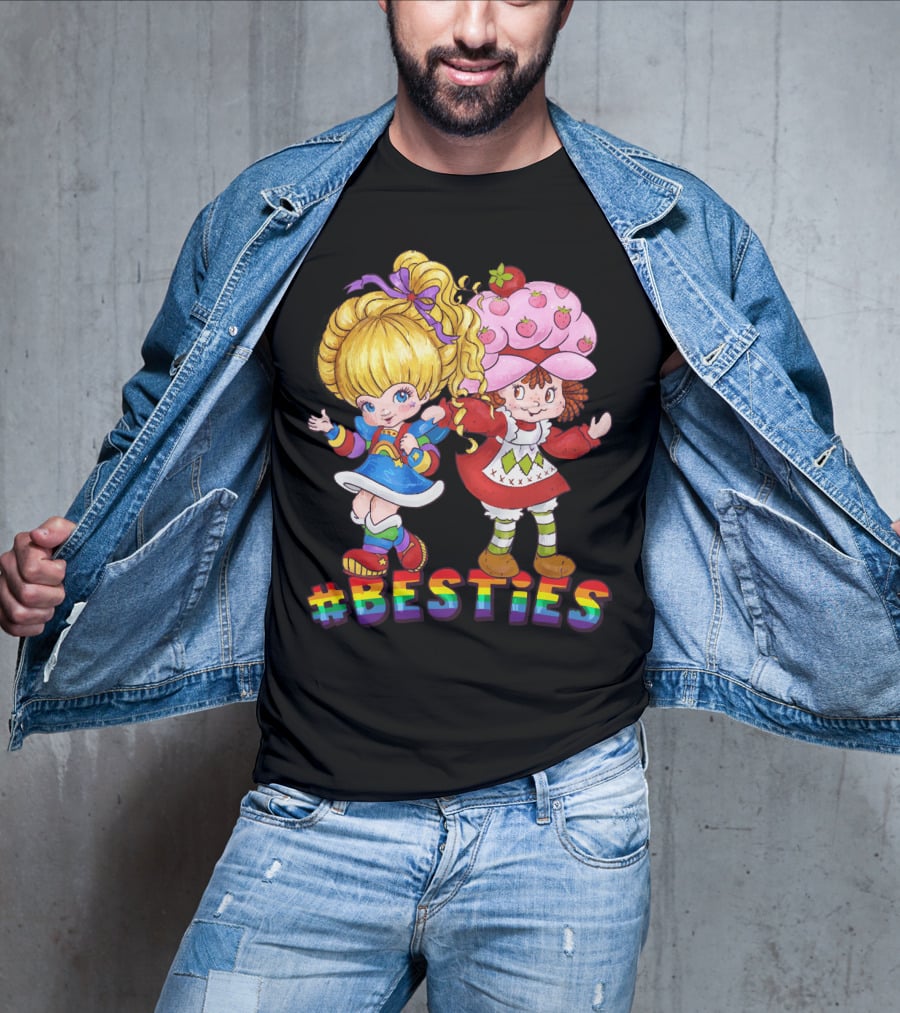 BESTIES Rainbow Brite Strawberry Shortcake T-Shirt