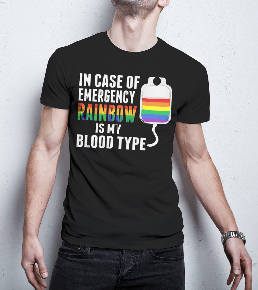 In Case Of Emergency Rainbow Blood Type Bag T-Shirt