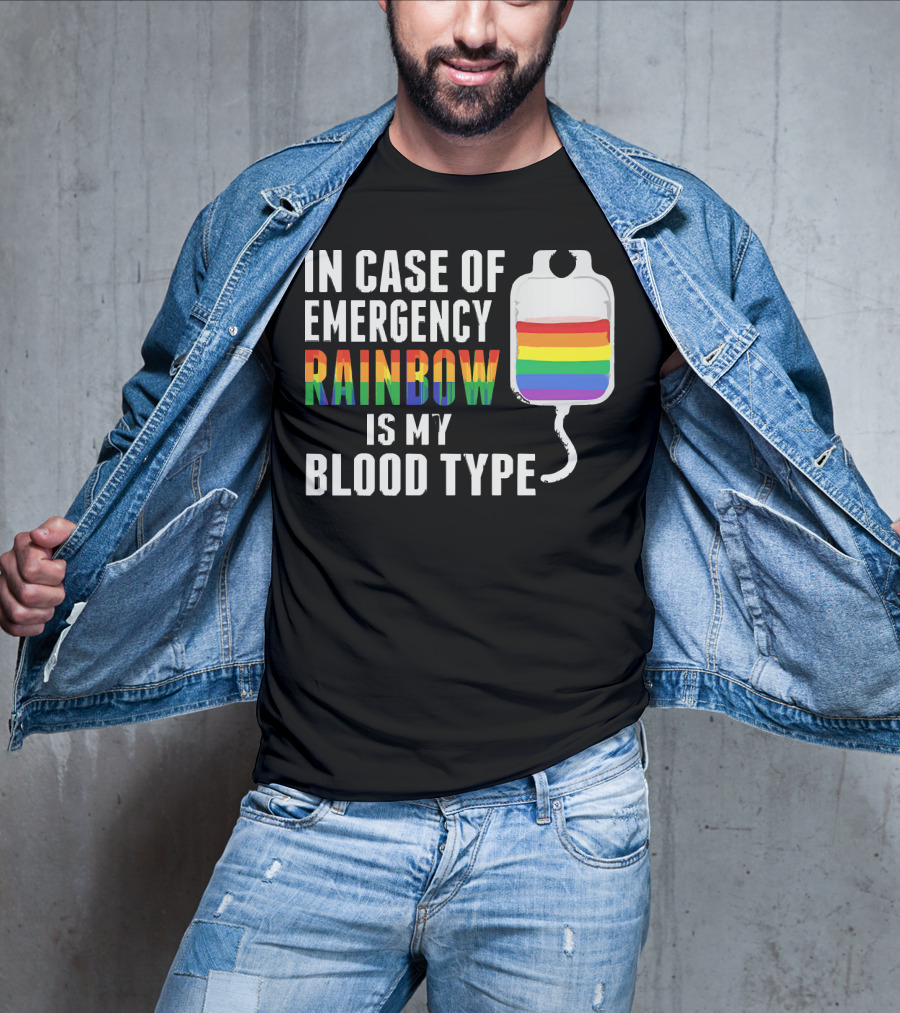 In Case Of Emergency Rainbow Blood Type Bag T-Shirt
