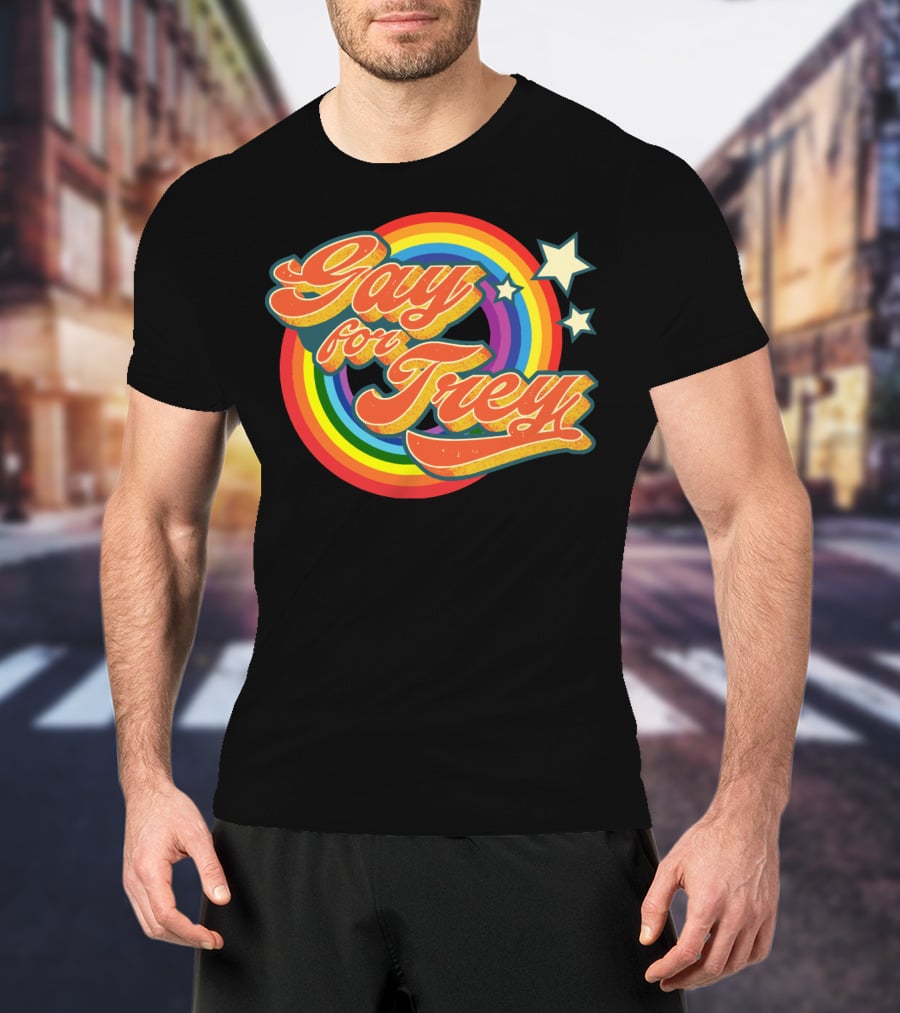 Gay For Trey Phish Rainbow Stars T-Shirt