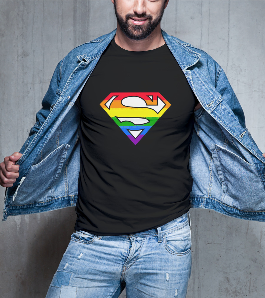 SUPER GAY Rainbow Pride Superman T-Shirt