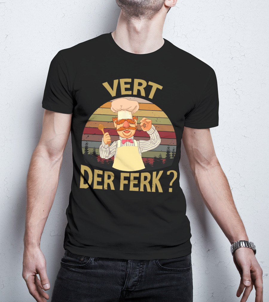 Vert Der Ferk Swedish Chef Retro Spoon Cooking Forest T-Shirt