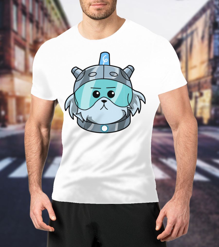 Snowball Rick And Morty Helmeted Dog T-Shirt