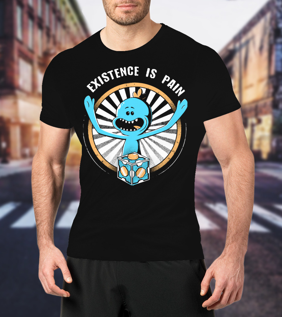 Existence Is Pain Mr. Meeseeks Rick And Morty Cube T-Shirt