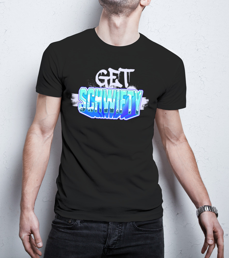 Get Schwifty Ice Block Urban Style Frozen Graffiti Look T-Shirt