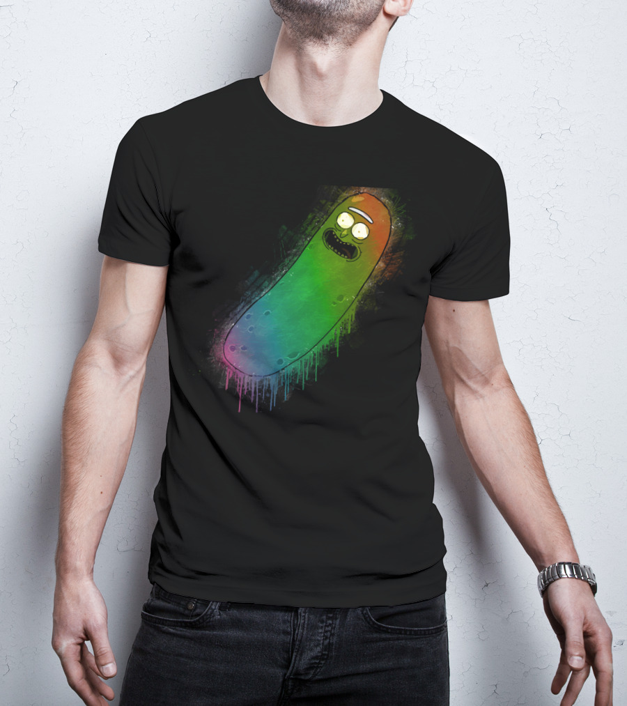 Pickle Rick Rainbow Drip Street T-Shirt