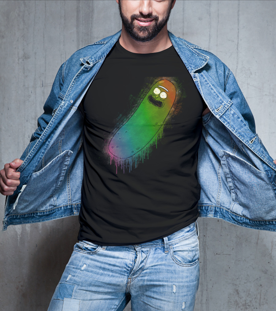 Pickle Rick Rainbow Drip Street T-Shirt