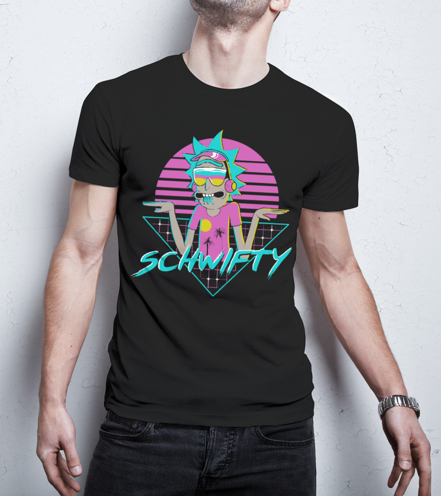 Schwifty Retro Neon 80s Aesthetic Rad T-Shirt