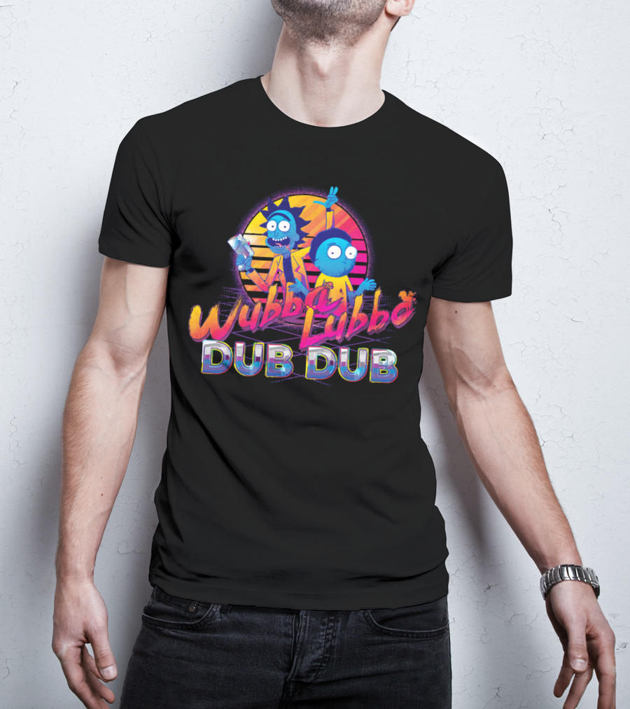 Wubba Lubba Dub Dub Retro Rick And Morty Outrun T-Shirt