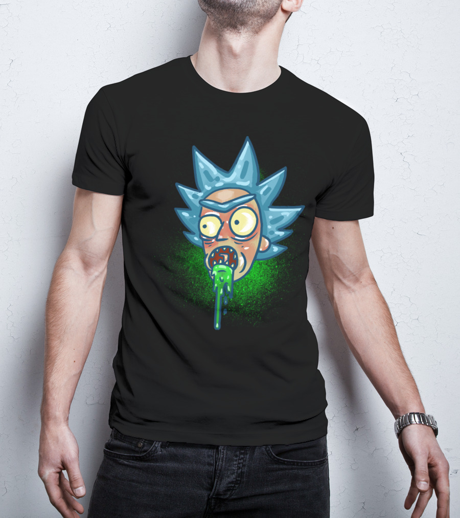Specific To Rick And Morty Burp Green Slime Face T-Shirt