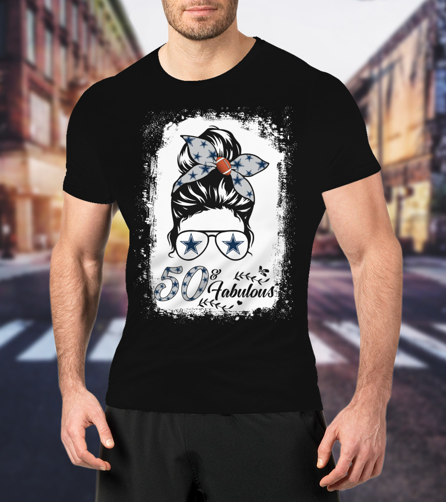 50 And Fabulous Football Stars Birthday T-Shirt
