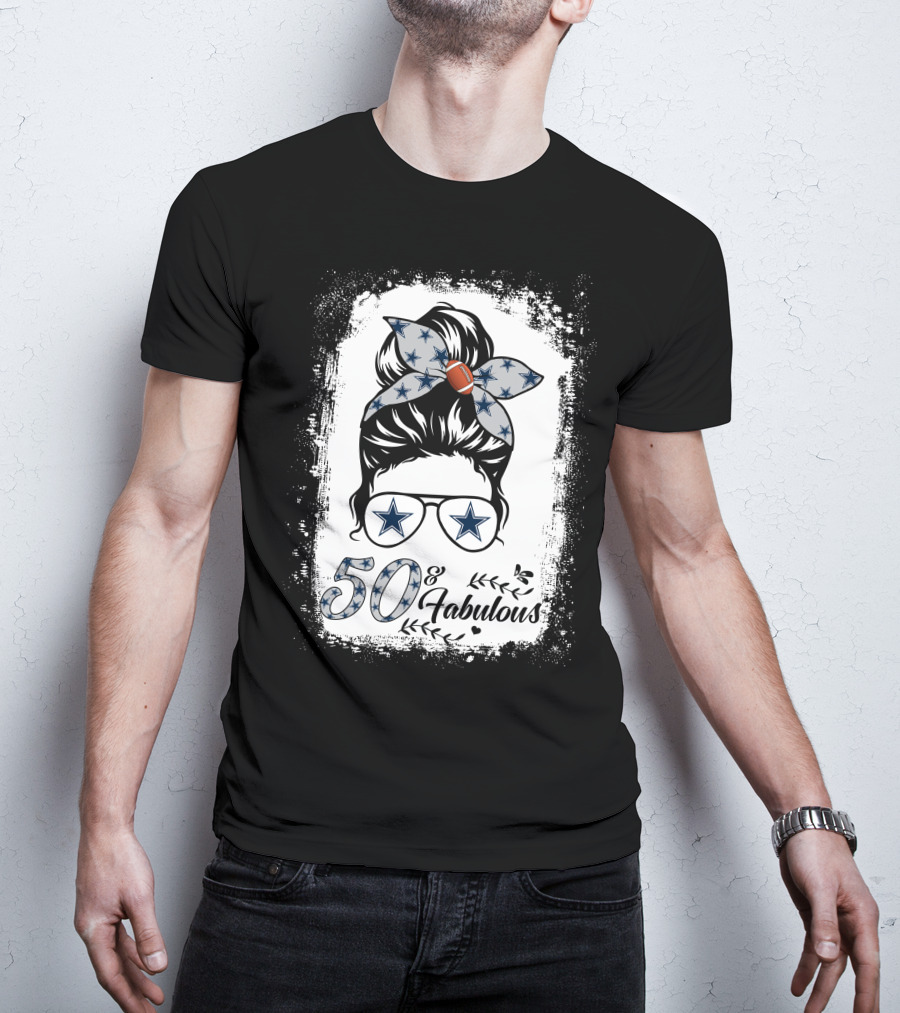 50 And Fabulous Football Stars Birthday T-Shirt