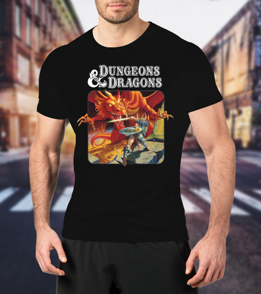 Dungeons And Dragons Red Dragon Adventure Battle T-Shirt