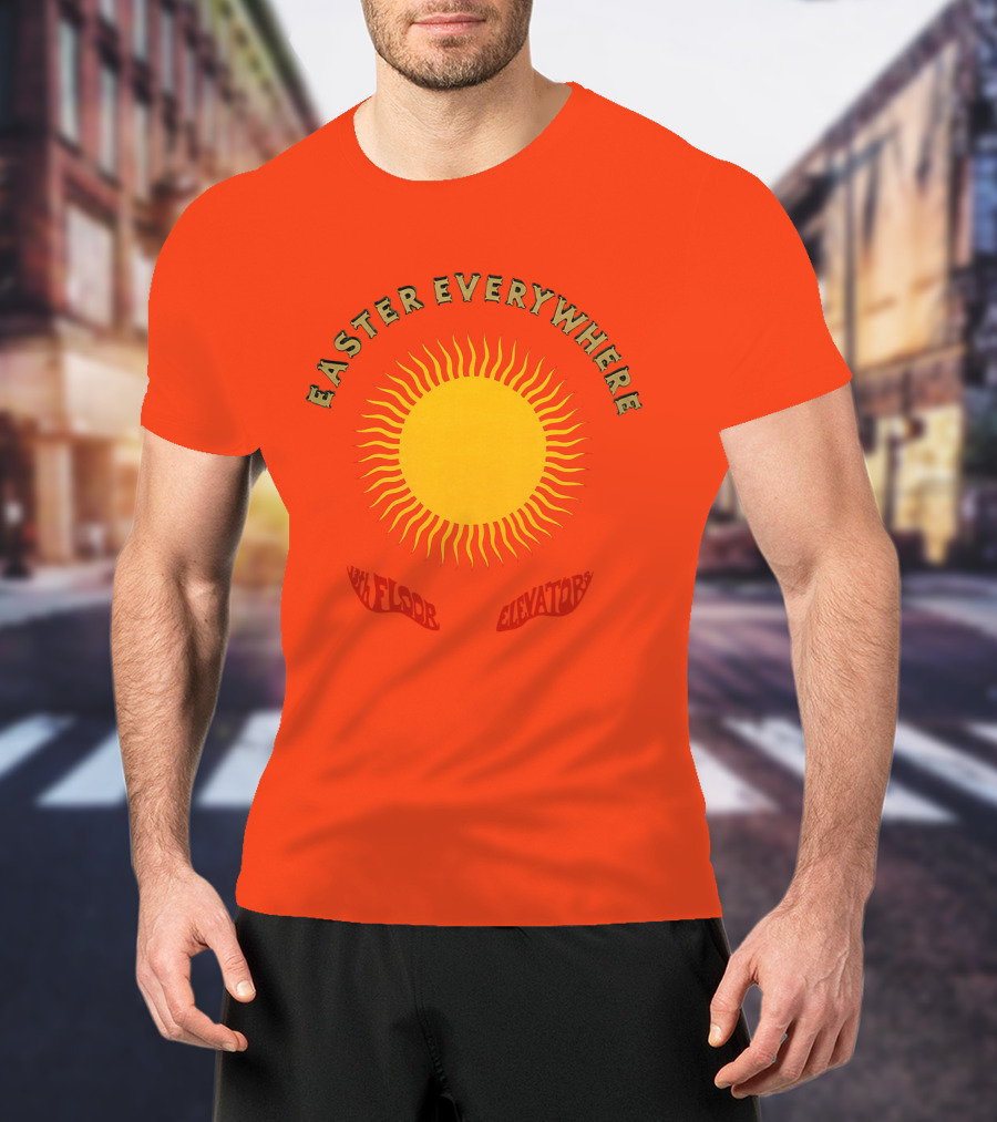 Easter Everywhere 13th Floor Elevators Sunburst Iconic Psychedelic Motif T-Shirt