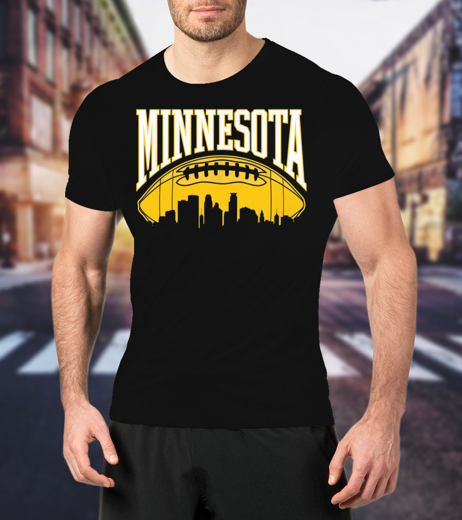Minnesota Football Skyline Vintage Viking MN T-Shirt