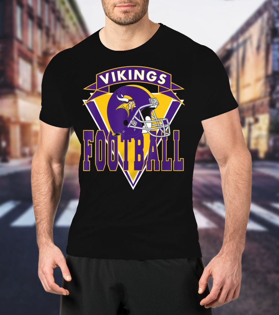 Vikings Football Helmet Badge MN Vikings T-Shirt