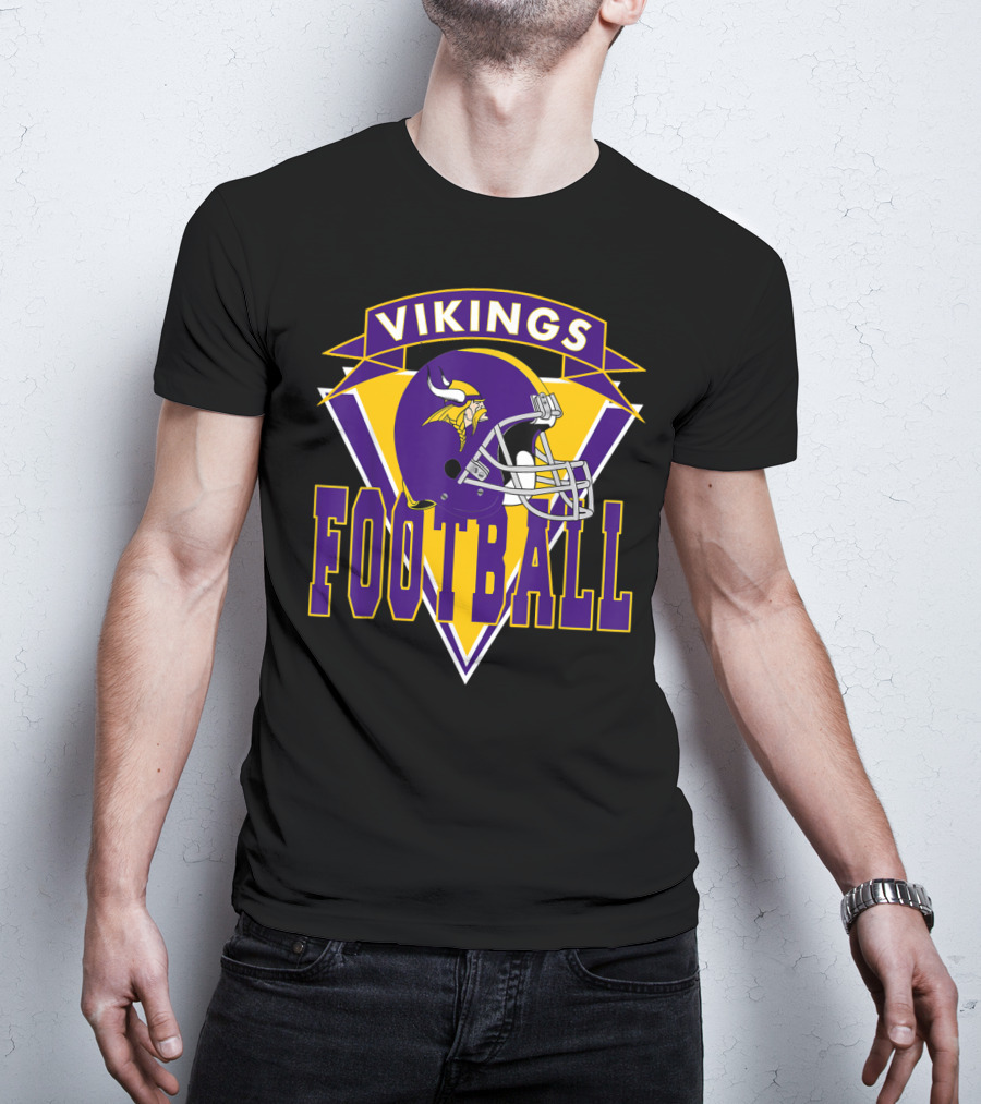 Vikings Football Helmet Badge MN Vikings T-Shirt