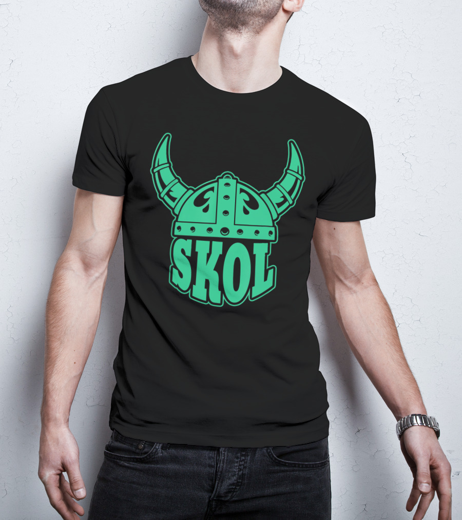 Skol Viking Helmet Nordic Symbols Vikings T-Shirt