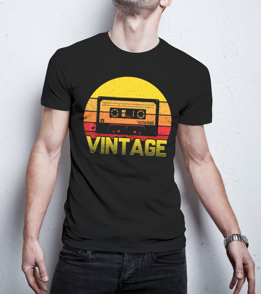 Vintage Cassette Tape Sunset Retro T-Shirt